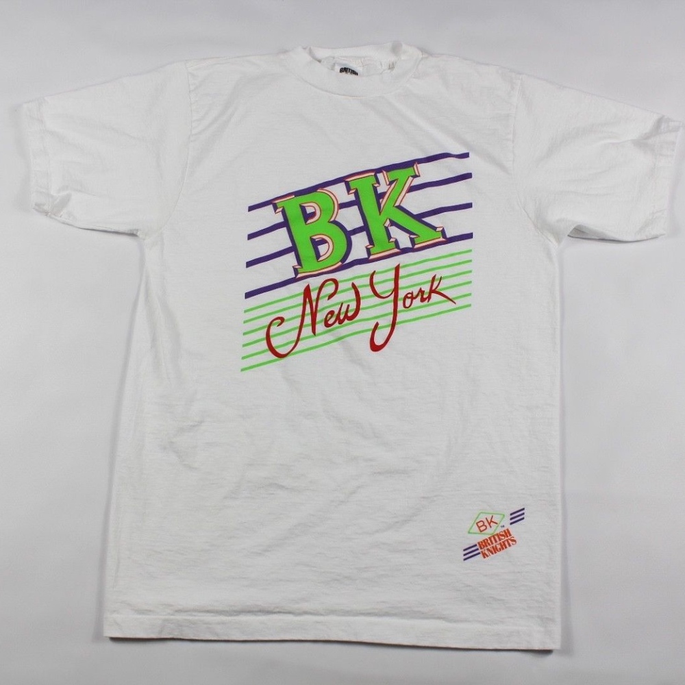 Vintage New British Knights New York Shirt White